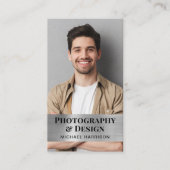 プロフェッショナルQRコードフォトシルバー 名刺 (正面)