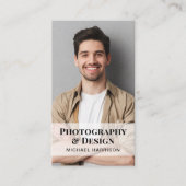 プロフェッショナルQRコードフォトソーシャルメディア 名刺 (正面)