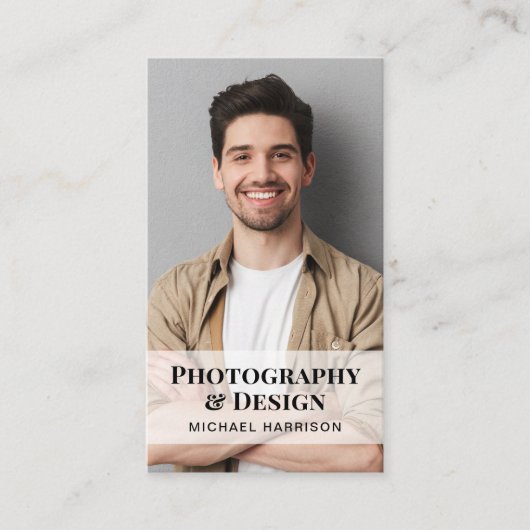 プロフェッショナルQRコードフォトソーシャルメディア 名刺 (正面)