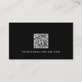 プロフェッショナルQRコードフォトロゴブラック 名刺 (裏面)