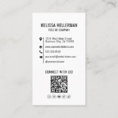 プロフェッショナルQRコードフォト会社のロゴ縦型 名刺 (裏面)