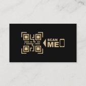 プロフェッショナルQRコードブラック金ゴールドパイロットミニマル 名刺 (裏面)