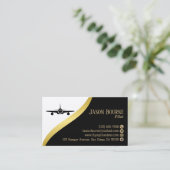 プロフェッショナルQRコードブラック金ゴールドパイロットミニマル 名刺 (スタンド正面)