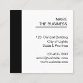 プロフェッショナルQRコードミニマルスキャンプロモーション スクエア名刺 (裏面)