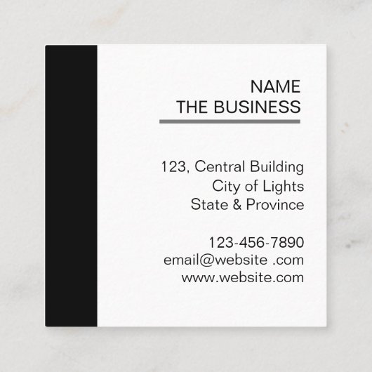 プロフェッショナルQRコードミニマルスキャンプロモーション スクエア名刺 (裏面)