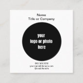 プロフェッショナルQRコードミニマル スクエア名刺 (裏面)