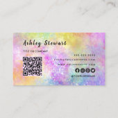 プロフェッショナルQrコードモダンホロOpalロスタイリッシュゴ 名刺 (正面)