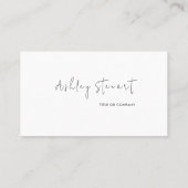 プロフェッショナルQrコードモダンミニマリストホワイト 名刺 (裏面)