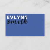 プロフェッショナルQRコードユニークプルシアンブルースクリプト 名刺 (正面)