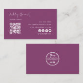 プロフェッショナルQrコードロゴベリモダンーミニマル 名刺 (正面/裏面)