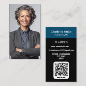 プロフェッショナルQRコード写真名刺 名刺 (正面/裏面)