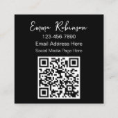 プロフェッショナルQRコード写真連絡ビジネスカード スクエア名刺 (裏面)