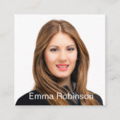 プロフェッショナルQRコード写真連絡ビジネスカード スクエア名刺 (正面)