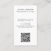 プロフェッショナルQRコード写真金ゴールド 名刺 (裏面)