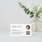 プロフェッショナルQRコード写真 名刺 (スタンド正面)