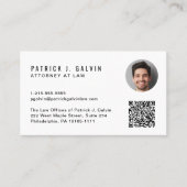 プロフェッショナルQRコード写真 名刺 (正面)