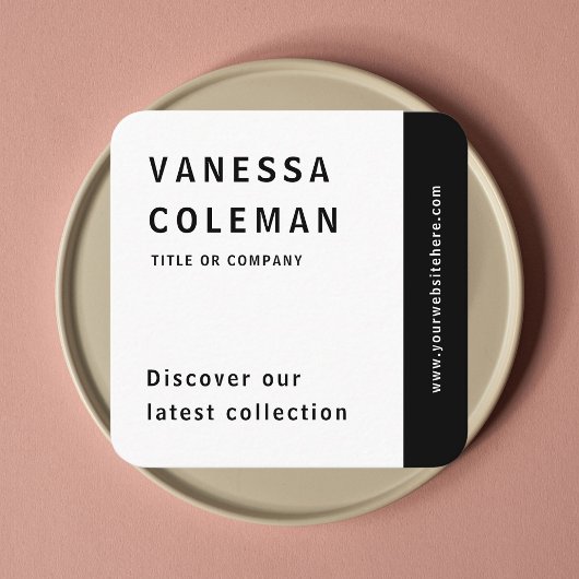 プロフェッショナルQrコード白黒ソーシャルメディア スクエア名刺