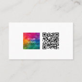 プロフェッショナルQRコード自分のロゴをアップロード 名刺 (裏面)