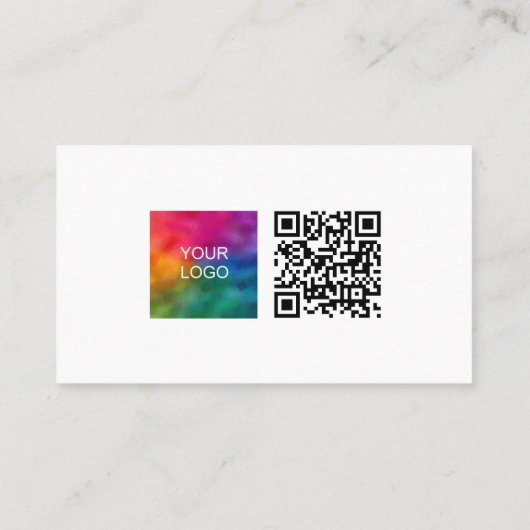 プロフェッショナルQRコード自分のロゴをアップロード 名刺 (裏面)