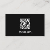 プロフェッショナルQRコード航空従事者白黒 名刺 (裏面)