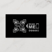 プロフェッショナルQRコード航空海軍ブルーモダン 名刺 (裏面)