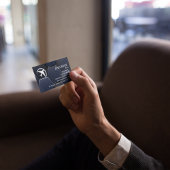 プロフェッショナルQRコード航空海軍ブルーモダン 名刺