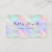 プロフェッショナルQrコード虹色オパールスタイリッシュ 名刺 (裏面)