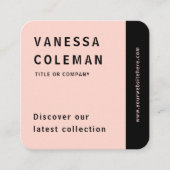 プロフェッショナルQrコード赤面ピンクソーシャルメディア スクエア名刺 (正面)