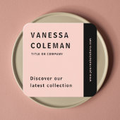 プロフェッショナルQrコード赤面ピンクソーシャルメディア スクエア名刺