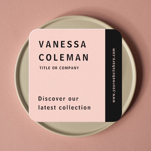 プロフェッショナルQrコード赤面ピンクソーシャルメディア スクエア名刺