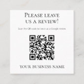 プロフェッショナルQRコードGoogleレビュー スクエア名刺 (正面)