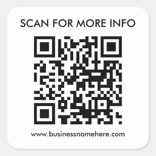 プロフェッショナルQRバーコード スクエアシール (正面)