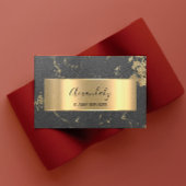 プロフェッショナルVIP金ゴールド抽象芸術マーブルグレーグレー 名刺