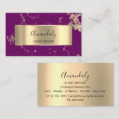 プロフェッショナルVIP金ゴールド抽象芸術マーブルピンクベリー 名刺 (正面/裏面)