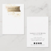 プロフェッシ	ョナルフォー金ゴールドミニマリストイヤリングカード 名刺 (正面/裏面)