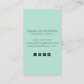 プロフェッシ	ョナルフォー金ゴールドミニマリストイヤリングカード 名刺 (裏面)