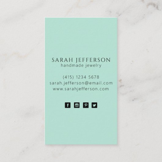 プロフェッシ	ョナルフォー金ゴールドミニマリストイヤリングカード 名刺 (裏面)