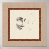 プロフエレガントクラシカルァイルの男性の顔フランスの ポスター (正面)