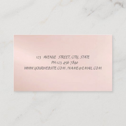 プロフエレガントスタイリッシュェショナル – フローラヒール 名刺 (裏面)