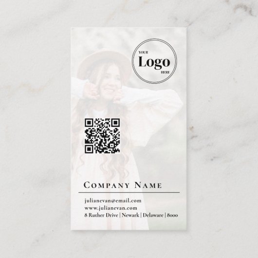 プロフスタイリッシュィルフォトホワイト名刺 名刺 (裏面)