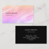 プロフモダンィビーチ抽象芸術水彩 名刺 (正面/裏面)