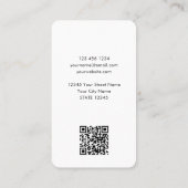 プロフモダンィルフォトロゴQRコード石板青 名刺 (裏面)