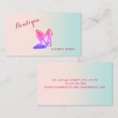 プロフモダンガーリーェショナル、ハイヒール 名刺 (正面/裏面)