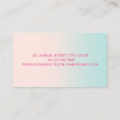 プロフモダンガーリーェショナル、ハイヒール 名刺 (裏面)