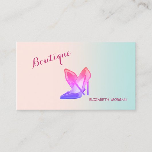 プロフモダンガーリーェショナル、ハイヒール 名刺 (正面)