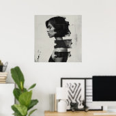 プロフ芸術的ァイルの女性を示す表示 ポスター (ホームオフィス)