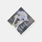 プロブラマって何だ？可愛いおもしろいラマ スタンダードカクテルナプキン (角)