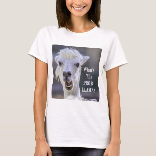 プロブラマって何だ?可愛いおもしろいラマ Tシャツ (正面)