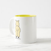 プロブラマやめてコーヒーやれ!🦙☕😂 ツートーンマグカップ (正面左)