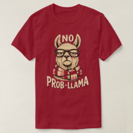 「プロブレマ」面白いラマのデザイン Tシャツ